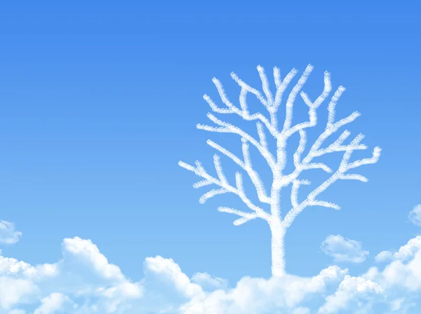 Leafless tree cloud shape — Stock Photo, Image