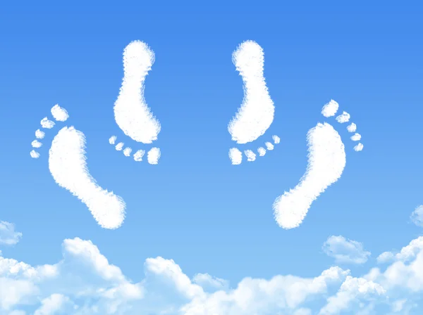 Feet of couple having sex cloud shape — Stock Photo, Image