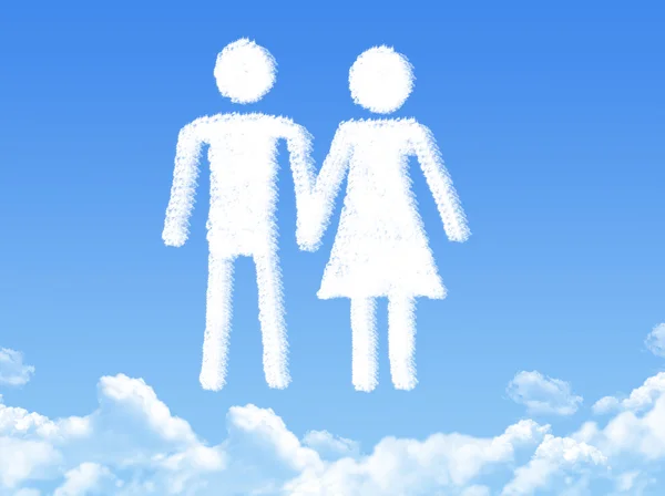 Mann und Frau in Wolkenform — Stockfoto