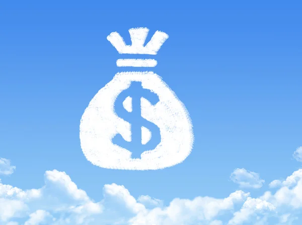 Money bag cloud shaped — Stock Photo, Image