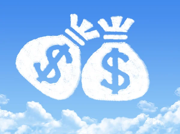 Money bag cloud shaped — Stock Photo, Image