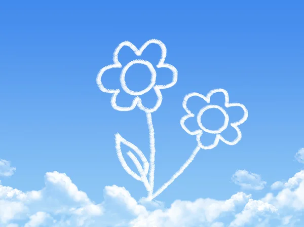 Flower concept cloud shape — Stock Photo, Image