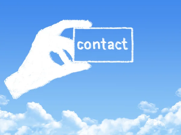 Forma de nuvem de mensagem de contato — Fotografia de Stock