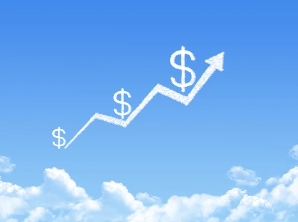 Croissance progression flèche graphique forme de nuage — Photo