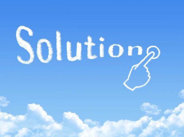 Forma del messaggio della soluzione cloud — Foto Stock