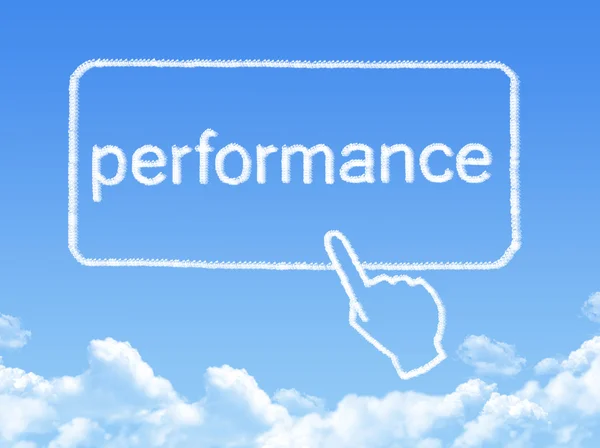 Performance message cloud shape — Stock Photo, Image