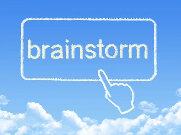 Brainstorm üzenet felhő-alakzat — Stock Fotó