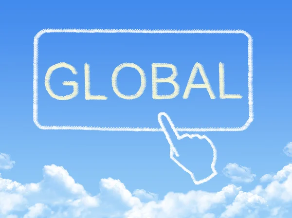 Global message cloud shape — Stock Photo, Image