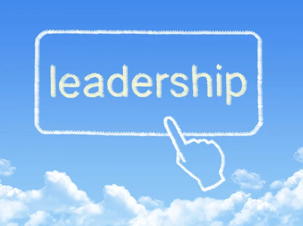 Messaggio di leadership forma nuvola — Foto Stock