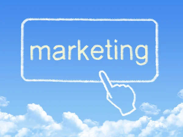 Marketing berichtshape wolk — Stockfoto