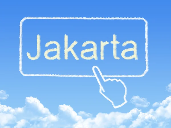 Jakarta meddelande moln form — Stockfoto