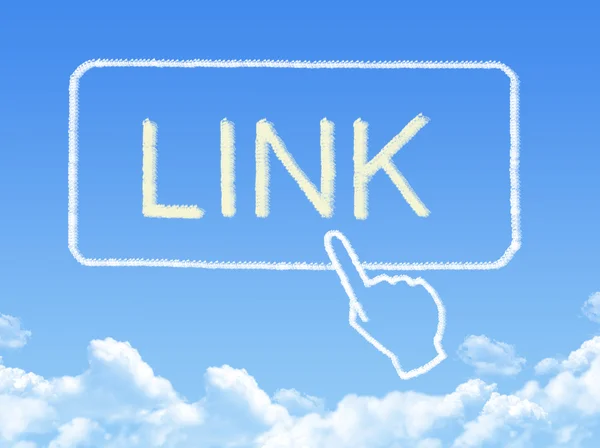 Link mensagem forma de nuvem — Fotografia de Stock