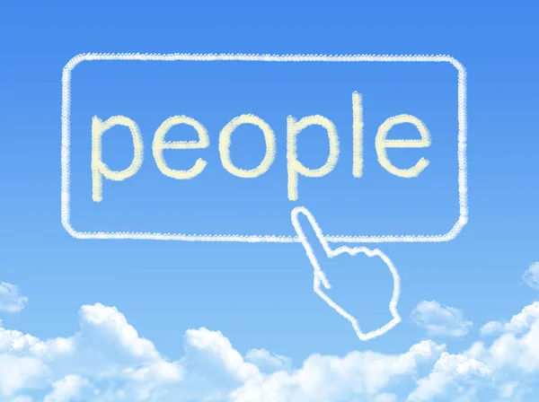 People message cloud shape — Stock Photo, Image