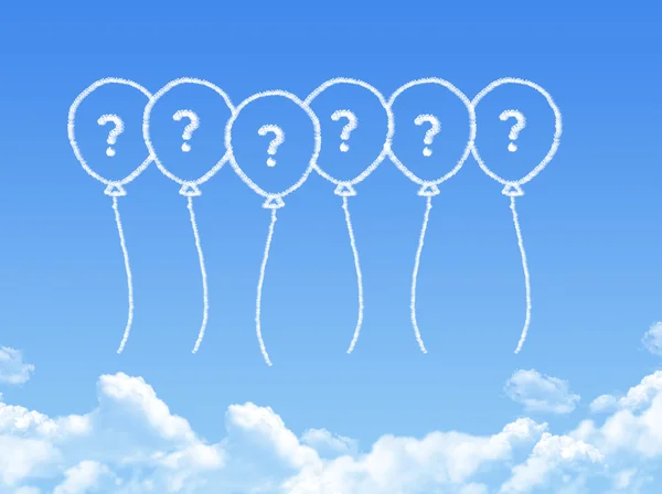 Chmury w kształcie jako pytanie wiadomość — Zdjęcie stockowe