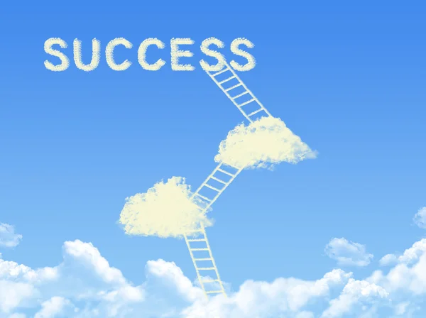 Cloud stair, the way to success in blue sky — Stock Photo, Image