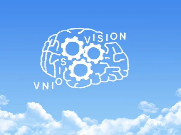 Human brain concept cloud shape — Stock Photo, Image