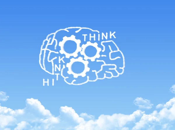 Concetto di cervello umano forma nuvola — Foto Stock