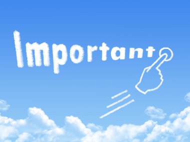 önemli mesaj bulut şekli 