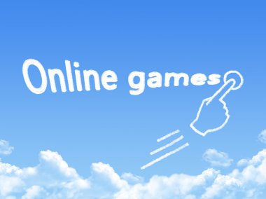 Online Oyunlar mesaj bulut şekli 