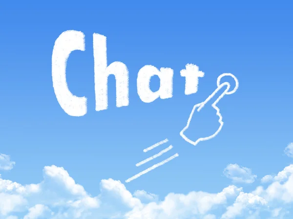 Chat mensagem forma de nuvem — Fotografia de Stock