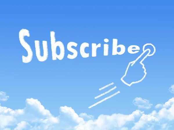 Subscribe message cloud shape — Stock Photo, Image