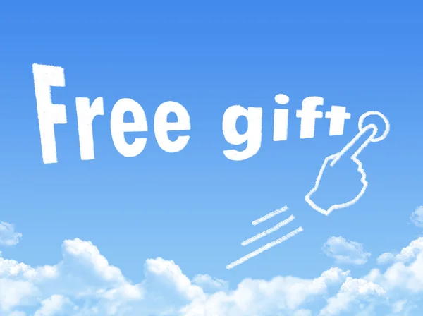 Free gift message cloud shape — Stock Photo, Image