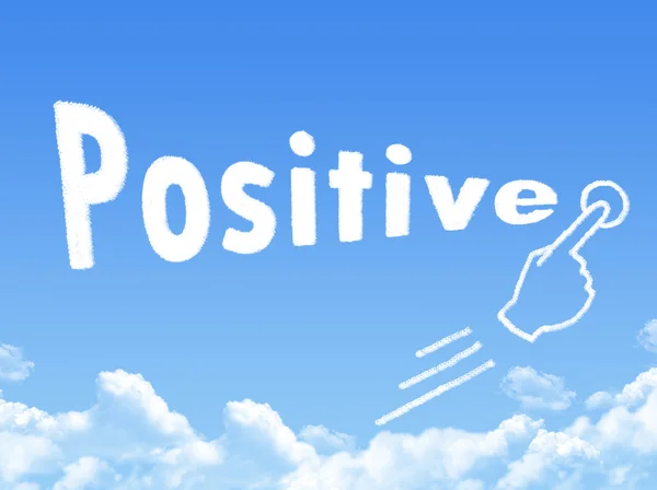 Positive message cloud shape — Stock Photo, Image