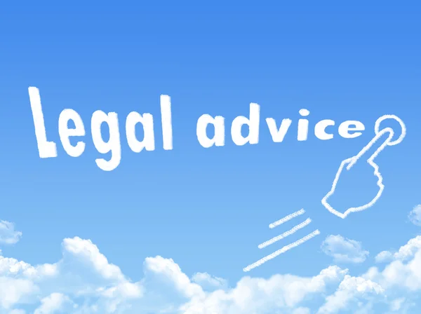 Legal advice message cloud shape — Stock Photo, Image