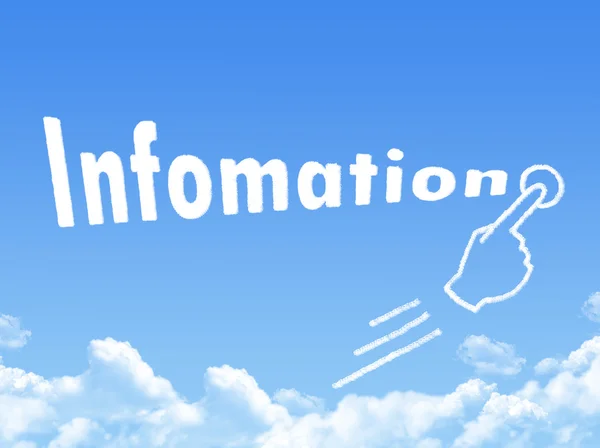 Información mensaje nube forma — Foto de Stock