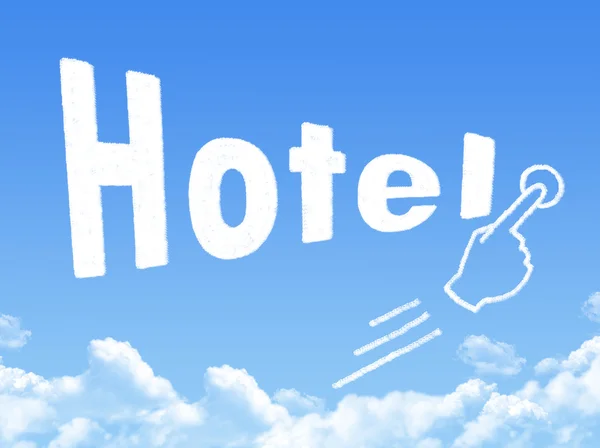 Форма хмари повідомлення готелю — стокове фото
