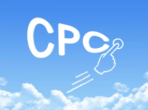 Cost Per Click message cloud shape — Stock Photo, Image