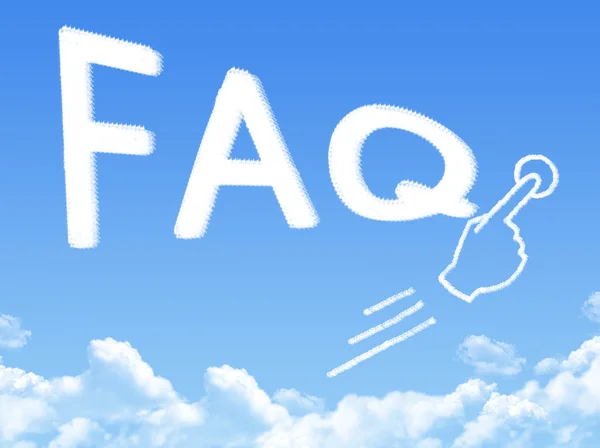 Faq message cloud shape — Stock Photo, Image