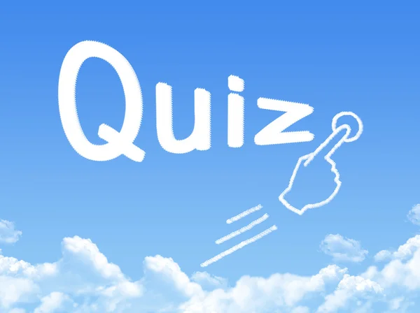 Quiz message cloud shape — Stock Photo, Image