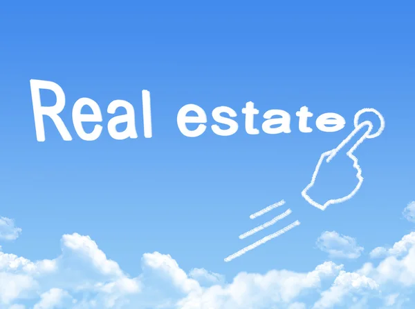 Mensaje inmobiliario cloud shape —  Fotos de Stock