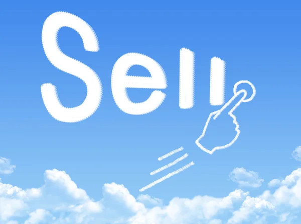 Vendi messaggio forma nuvola — Foto Stock