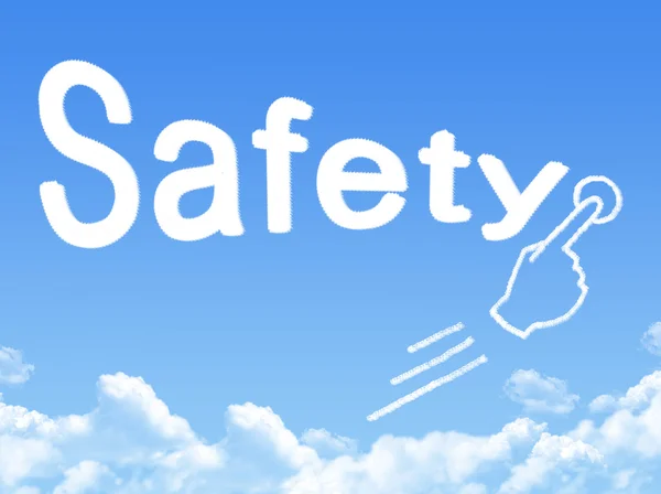 Safety message cloud shape — Stock Photo, Image