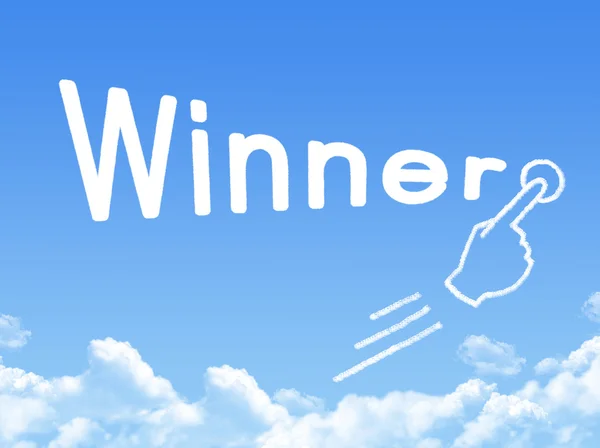 Winner message cloud shape — Stock Photo, Image