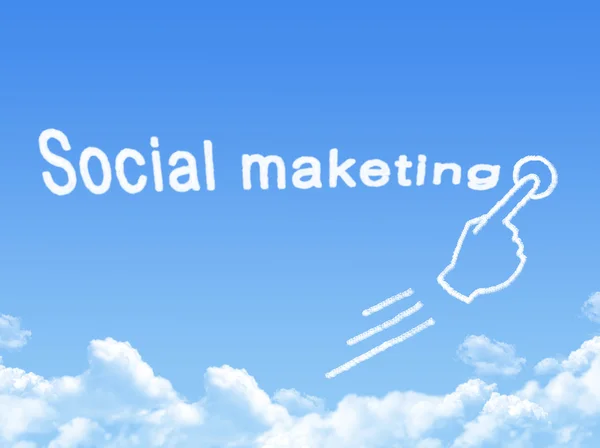 Message de marketing social forme nuage — Photo