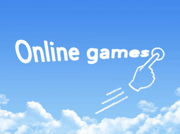 Giochi online messaggio forma nuvola — Foto Stock