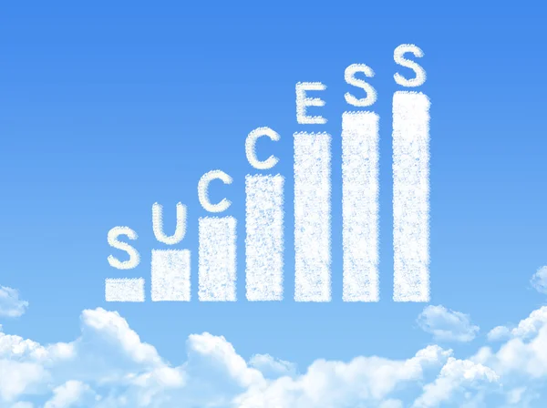 Success concept cloud shape — Stock Photo, Image