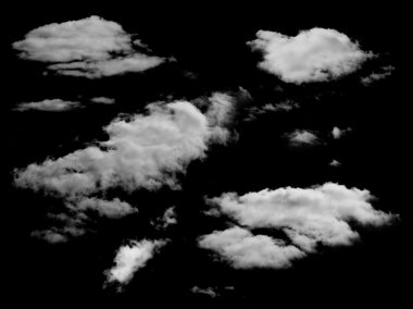 izole bulutlar üzerinde siyah set