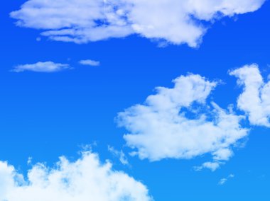 Mavi gökyüzü bulutları