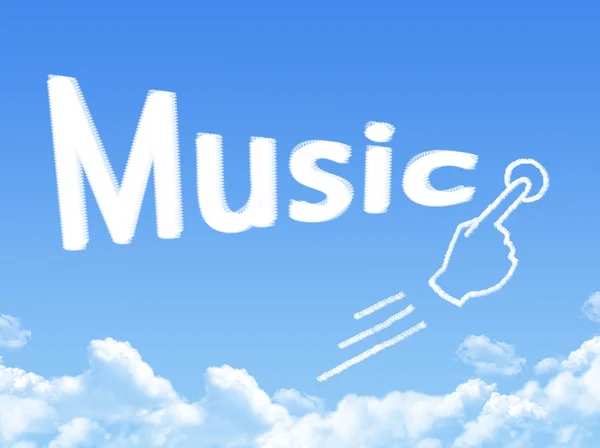 Forma de nube de mensaje musical — Foto de Stock