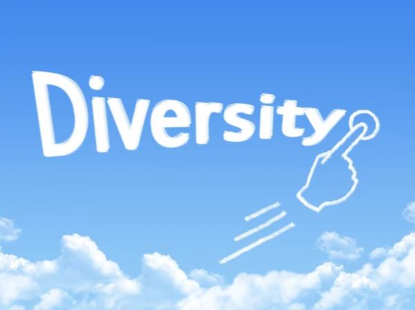 Message de diversité forme nuage — Photo