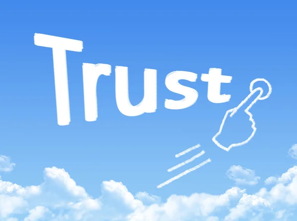 Trust üzenet felhő-alakzat — Stock Fotó