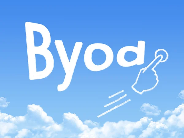 Форма облака сообщений Byod — стоковое фото