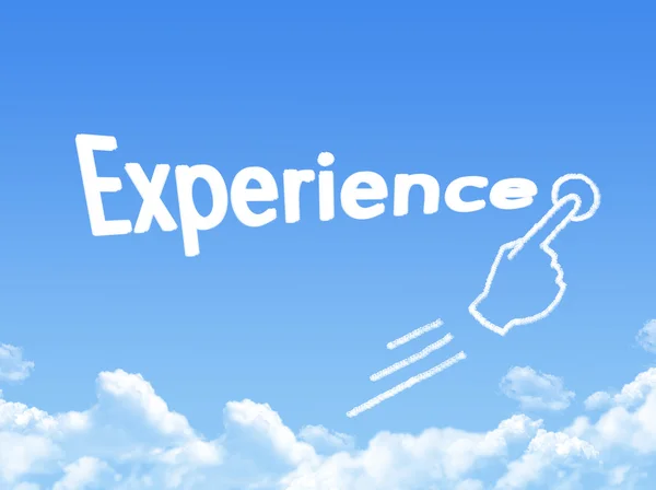 Experience message cloud shape — Stock Photo, Image