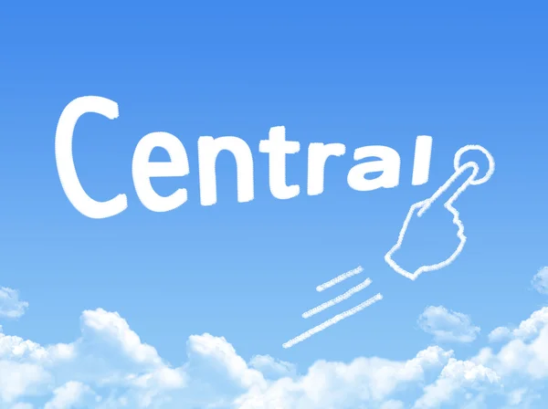Centrala budskap moln form — Stockfoto