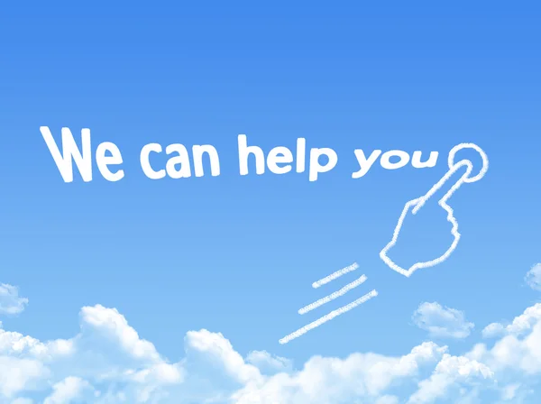 Wij kunnen u helpen message wolk vorm — Stockfoto