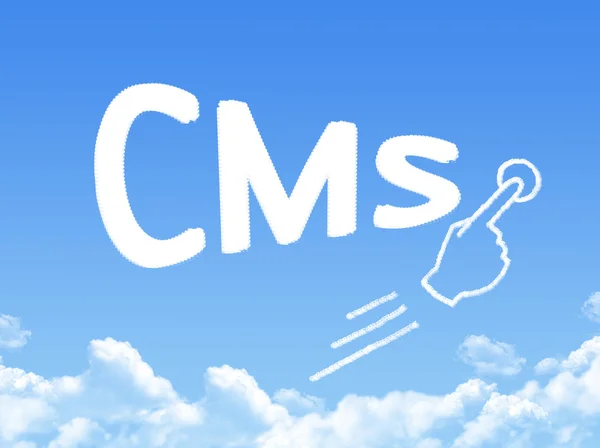 Content management system message cloud shape — Stock Photo, Image